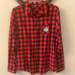 The Ohio State University Plaid shirt like new